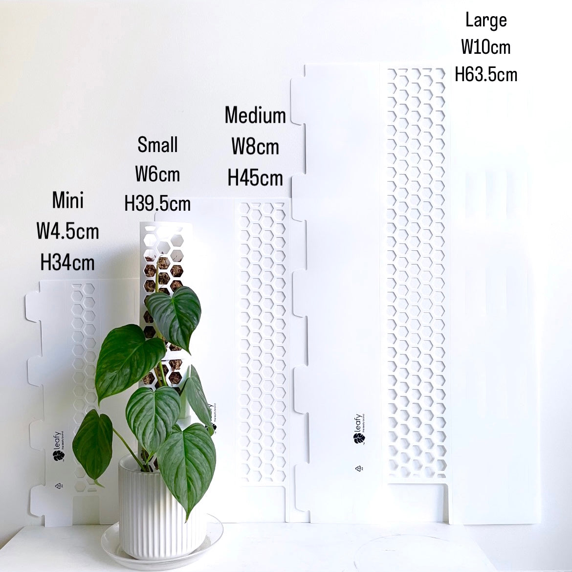 leafy モスポール ホワイト サイズ