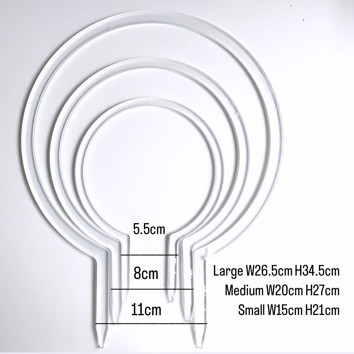 アクリルラウンドトレリス サイズ