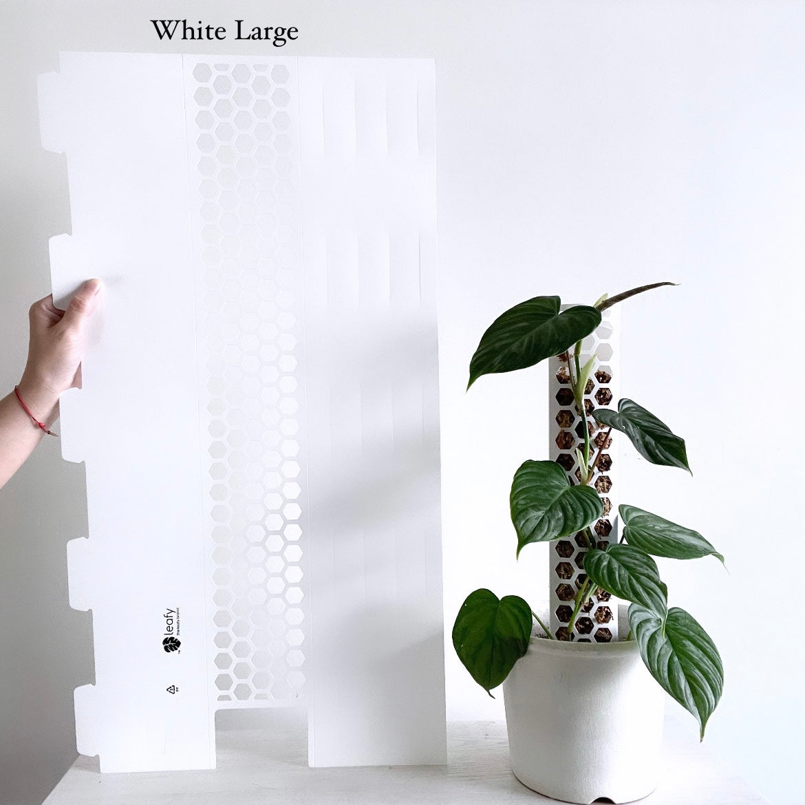 leafy モスポール ホワイト ラージサイズ